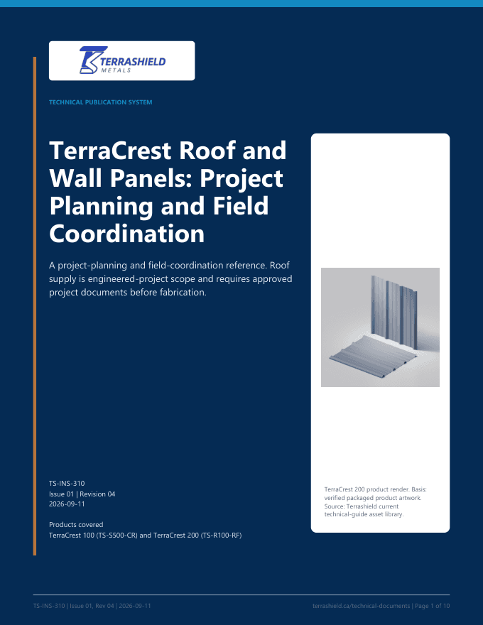 Cover of TerraCrest Roof and Wall Panels: Project Planning and Field Coordination