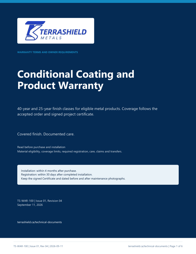 Cover of Conditional Coating and Product Warranty