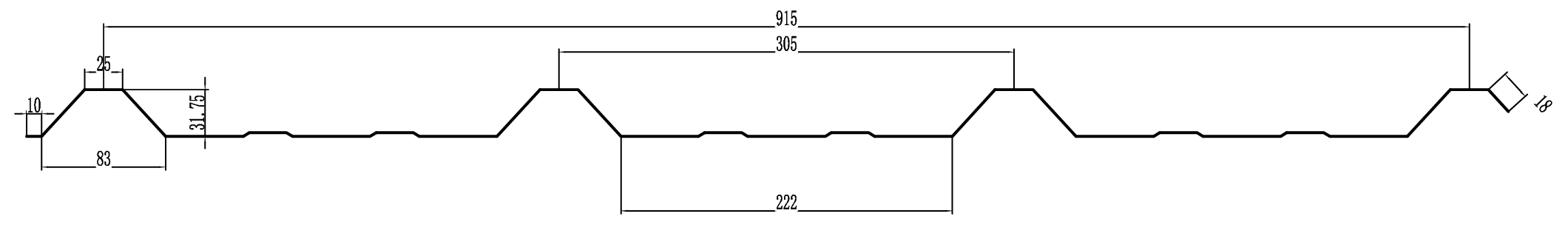 TerraRoof 300 technical drawing