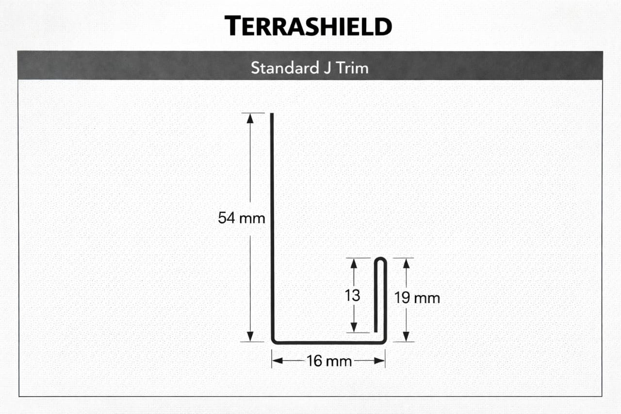 Standard J-Trim technical drawing