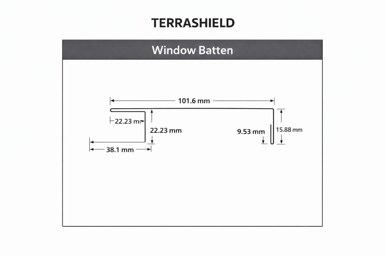 Window Batten technical drawing