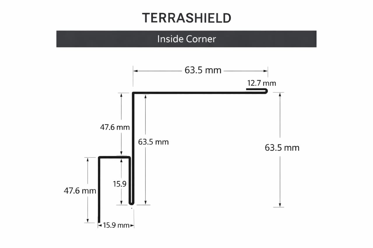 Inside Corner technical drawing