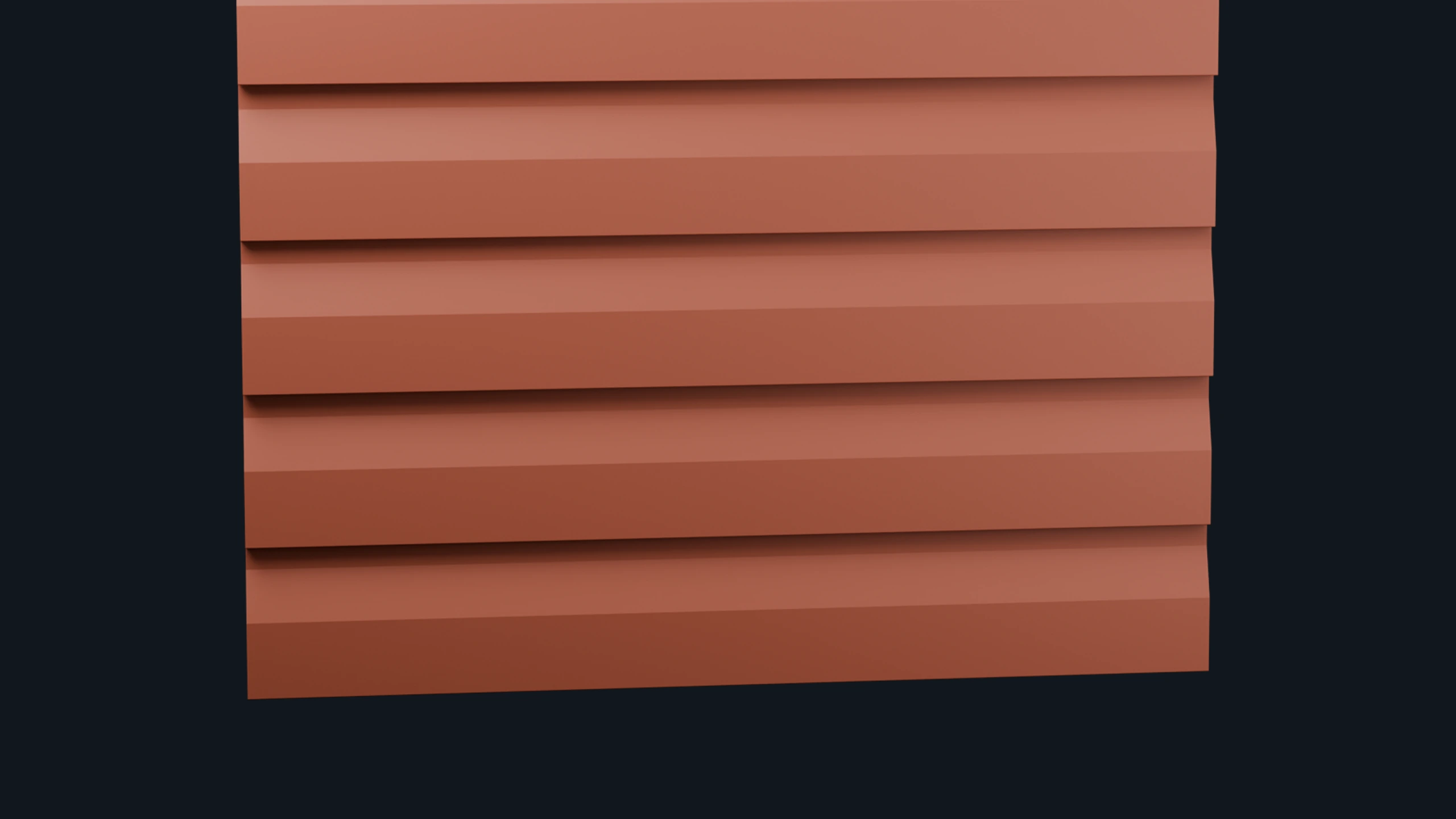 Terra Cotta on the same connected panel section